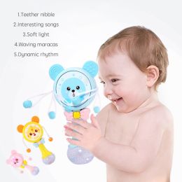 Music Teether Rattle - Baby Teether/Rattle Animals Cartoon Toys