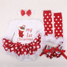 Xmas Newborn Clothing Set - Baby Four-piece Christmas Gift