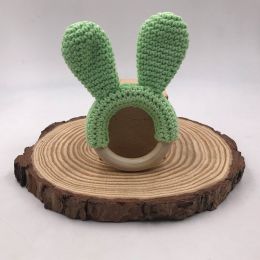 Baby Crochet Rabbit Ears Molars Teether - Accessories Colorful Molars Bracelet Stall Toys