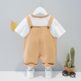 Baby Summer Cartoon Short-sleeved Overalls - Children's Clothing Men And Women