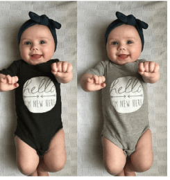 Foreign Trade Baby Jumpsuit - children's wear summer letter baby baby jumpsuit