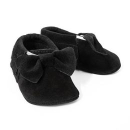 Bow Moccasins - purple-13-18-months