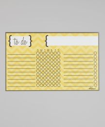 Family Chore Chart - Yellow Chevron Stripe Kids Organization.