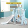 Toddler 4-in-1 Play Set - W/ Baby Slide Set, Basketball Hoop, Climber, & Play-set SafeSliding