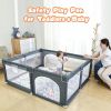 Baby Play Yard with Gate - Play Pen for Babies and Toddlers Limited Space (47"x47"x26")