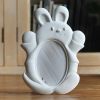 Cartoon Baby Photo Frame - Cute 3x4.3 Resin Picture Frame Desktop Display Decoration, White