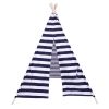 Indian Tent Children Teepee - Tent Baby Indoor Dollhouse with Small Coloured Flags roller shade and pocket XH