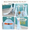 Toddler 4-in-1 Play Set - W/ Baby Slide Set, Basketball Hoop, Climber, & Play-set SafeSliding