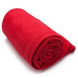 Red Non-Slip Microfiber Hot Yoga Towel - with Carry Bag