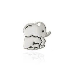 Silver Baby Elephant Charm - Animal Cute
