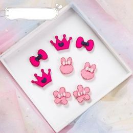 Hair Magic Stickers - 4 pairs Computer Embroidered Hair Accessories Bangs Post Stickers (style: set 4)
