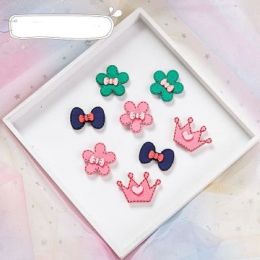 Hair Magic Stickers - 4 pairs Computer Embroidered Hair Accessories Bangs Post Stickers (style: set 6)