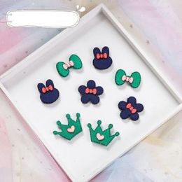 Hair Magic Stickers - 4 pairs Computer Embroidered Hair Accessories Bangs Post Stickers (style: set 2)