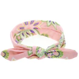 Baby Girl Headbands - Bohemian Floral Style Vintage Flower Accessories (Color: pink)