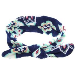 Baby Girl Headbands - Bohemian Floral Style Vintage Flower Accessories (Color: Blue)