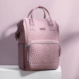 Sunveno Fashion Diaper Bag Backpack - Quilted Large Mum Maternity Nursing Bag (Color: pink)